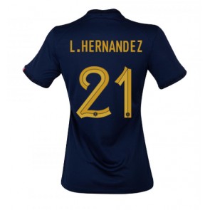 France Lucas Hernandez #21 Replica Home Stadium Shirt for Women World Cup 2022 Short Sleeve
